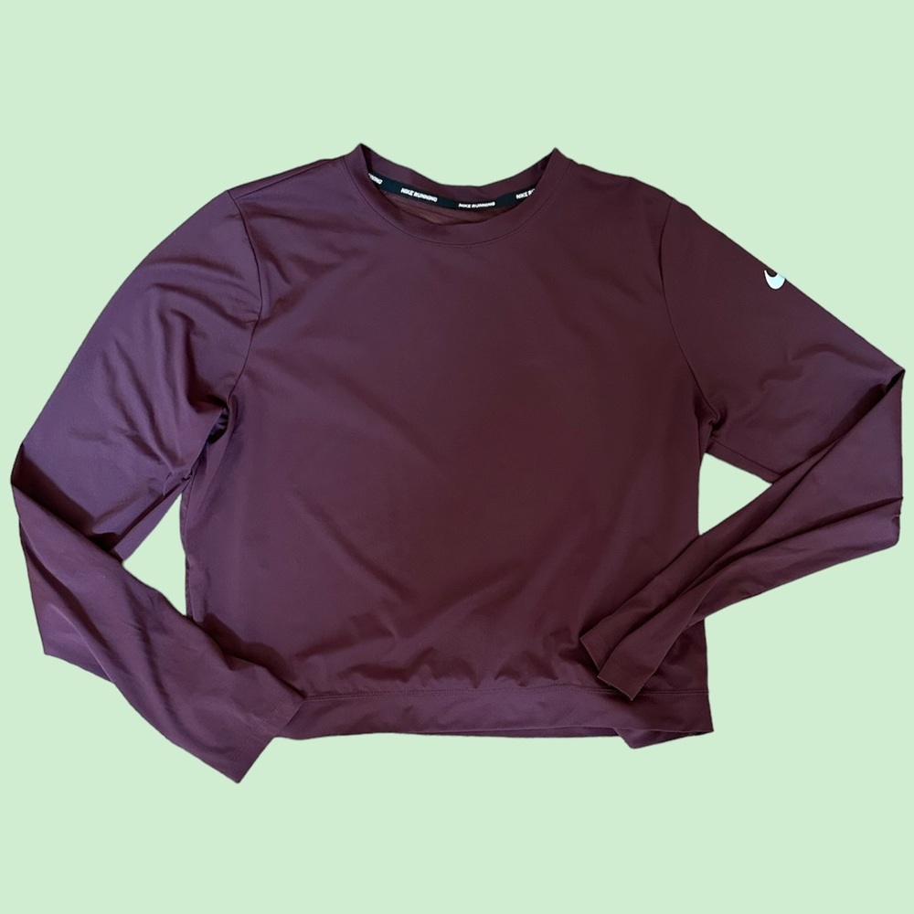 Nike Maroon Active Long Sleeve Top